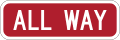 (plaque) road sign (MUTCD R1-3P)