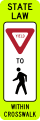 pedestrian crossing road sign (MUTCD R1-6)