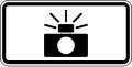 Photo enforced (symbol) (plaque) road sign (MUTCD R10-19P)