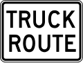 Truck route sign road sign (MUTCD R14-1)