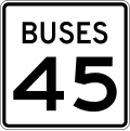 Buses speed limit (plaque) road sign (MUTCD R2-2aP)