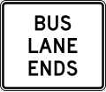 Bus lane ends (overhead) road sign (MUTCD R3-15e)