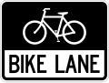 Bike lane road sign (MUTCD R3-17)