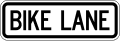 Bike lane (plaque) road sign (MUTCD R3-5hP)