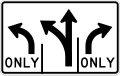 Advance intersection lane control (three lanes) (left) road sign (MUTCD R3-8aL)