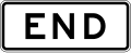 End (plaque) road sign (MUTCD R3-9dP)