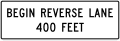 Advance reversible lane control transition road sign (MUTCD R3-9g)