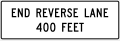 Advance reversible lane control transition road sign (MUTCD R3-9h)