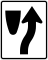 Keep right road sign (MUTCD R4-7)