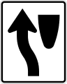 Keep left road sign (MUTCD R4-8)