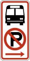 No parking, bus stop road sign (MUTCD R7-107a)