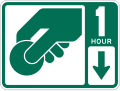 Parking fee station road sign (MUTCD R7-20)