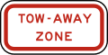 Tow away zone (plaque) road sign (MUTCD R7-201aP)