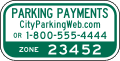 Parking payments (plaque) road sign (MUTCD R7-21aP)