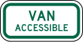 Van accessible (plaque) road sign (MUTCD R7-8aP)
