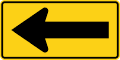 Arrow (left) road sign (MUTCD W1-6L)