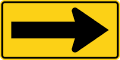 Arrow (right) road sign (MUTCD W1-6R)