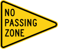 No passing zone road sign (MUTCD W14-3)