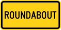 Roundabout junction plaque road sign (MUTCD W16-12aP)