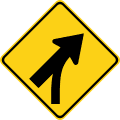 Merge right (entering roadway) road sign (MUTCD W4-5R)