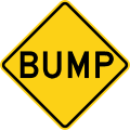 Bump road sign (MUTCD W8-1)