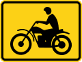 Motorcycle (plaque) road sign (MUTCD W8-15aP)