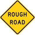 Rough road road sign (MUTCD W8-8)